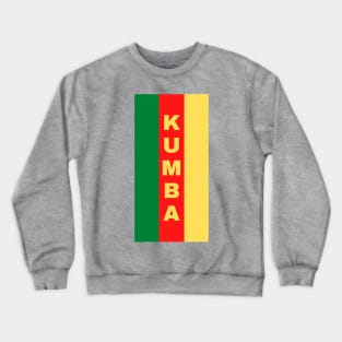 Kumba City in Cameroon Flag Colors Vertical Crewneck Sweatshirt